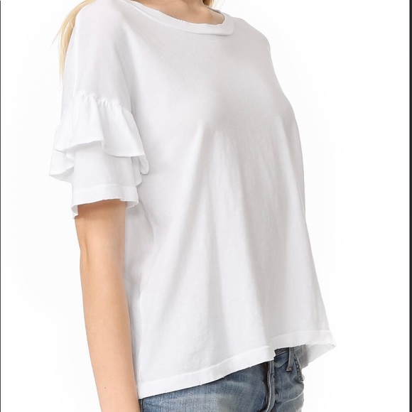 Current Elliot Ruffle Tshirt size 0 (xs) - Picture 1 of 8